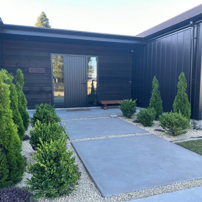 Modern Garden Design with Structure and Florals for a Layered Landscape